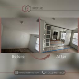 Elegant Wardrobe Installation - Before and After Transformation thumbnail 2