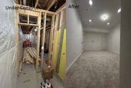 Basement remodeling project in Glenn Dale, MD thumbnail 4